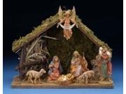 8 Piece Fontanini 5 Christmas Nativity Set with Italian Stable 54564