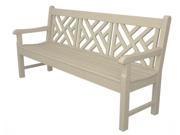72 Recycled Earth Friendly Chippendale Outdoor Patio Bench Khaki
