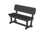 48 Recycled Earth Friendly Park Lane Outdoor Patio Bench Black