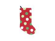 21 Plush Loop Knit and Velveteen Polka Dot Patterned Christmas Stocking