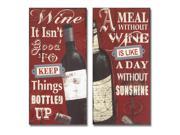 Club Pack of 12 Wood Wine Plaques 8 x 15.5