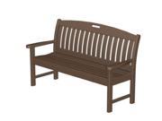 60 Recycled Earth Friendly Cape Cod Outdoor Patio Bench Chocolate Brown