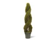 48 Potted Artificial Double Spiral Cedar Topiary Tree