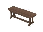 48 Recycled Park Lane Outdoor Patio Backless Bench Chocolate Brown