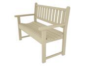Recycled Earth Friendly Sand and Sea Outdoor Patio Garden Bench Khaki