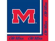 Club Pack of 240 NCAA Ole Miss Rebels 2 Ply Tailgating Party Lunch Napkins