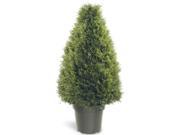 36 Potted Artificial Rounded Triangular Juniper Topiary Tree