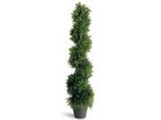 48 Potted Artificial Juniper Slim Spiral Topiary Tree
