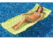 70 Water Sports Insta Matt Lime Green Inflatable Swimming Pool Air Mattress Float with Pillow