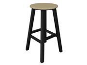 29.25 Recycled Earth Friendly Patio Bar Stool Sand Brown w Black Frame