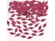 Club Pack of 12 Burgundy Red Mortar Board Cap Hat Shaped Graduation Day Party Confetti Bags 0.5 oz.