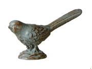7.25 Distressed Blue and Brown Decorative Perched Bird Table Top Figure