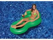 62.5 Green COOL CHAIR Water Inflatable Lounge Chair with Head Rest and Cup Holder