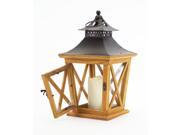 Set of 3 Brown and Black Pre Lit LED Outdoor Candle Lantern with Timer 14