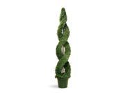 72 Potted Artificial Double Spiral Cedar Topiary Tree