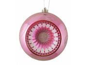 Bubblegum Pink Retro Reflector Shatterproof Christmas Ball Ornament 8 200mm