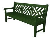 72 Recycled Earth Friendly Chippendale Outdoor Patio Bench Forest Green