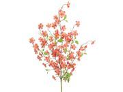 Pack of 6 Pink Floral Decorative Artificial Holiday Spray 22