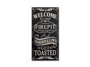 Pack of 4 Wood Get Toasted Fire Pit Plaque 11.5 x 23.5
