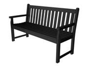 60 Recycled Sand and Sea Outdoor Patio Garden Bench Black