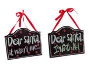 Club Pack of 24 Wood and Metal Dear Santa It Wasn t Me... and I Want It All Wall Hangings 7
