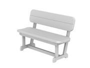 48 Recycled Earth Friendly Park Lane Outdoor Patio Bench White