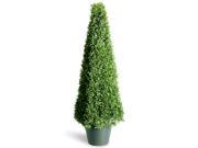 48 Tall Artificial Green Square Mini Boxwood Topiary Tree with Round Pot