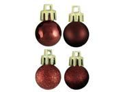 18ct Burgundy 4 Finish Shatterproof Christmas Ball Ornaments 1.25 30mm
