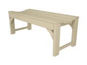 48 Recycled Earth Friendly Outdoor Patio and Garden Backless Bench Sand Brown