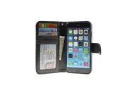 4.7 inch iPhone 6 Folio PU Leather Wallet Case Navor Black