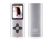 New 8GB Slim Mp3 Mp4 Player With 1.8 LCD Screen FM Radio Video Games Movie Silver