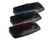 Multimedia Illuminated Backlit USB Wired Programmable PC Gaming Keyboard 3 Color