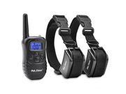 Petrainer 330 Yards Remote Training Ecollar PET998DR Rechargeable and Rainproof 2 Dog Training Collar with Safe Beep Vibration and Shock Electronic Electric Co