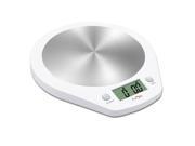 Famili Digital Electronic Kitchen Cooking Gram Scale Measuring Food Weight Scale with Stainless Steel Platform 11lb 5kg White