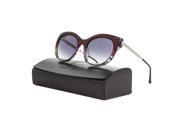 Thierry Lasry Glitzy Sunglasses 9005 Burgundy Grey Frame Grey Gradient Lens