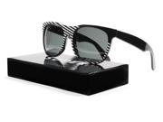 RETROSUPERFUTURE Super Classic Sunglasses SU030 Black White Striped Dark Gray