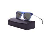 Thierry Lasry Kendry Sunglasses 862 Blue w White Frame Grey Lens