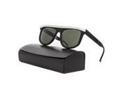NEW Thierry Lasry Emcy Square Sunglasses 1010 Black w White Stripe Grey Lens