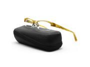 Alain Mikli AL0831 Eyeglasses Translucent Yellow Gold Diamond Frame Clear Lenses