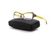 Alain Mikli AL 1117 Eyeglasses M01K Yellow Dotted Brown Frame RX Clear Demo Lens
