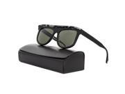 NEW Thierry Lasry Emcy Sunglasses 101V Black w Silver Stripe Frame Grey Lens