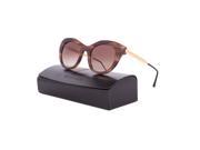 Thierry Lasry Poetry Sunglasses 201 Striated Brown Gold Temples Brown Gradient