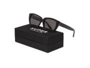 Super Lira Sunglasses by RETROSUPERFUTURE U92 Black Frame Black Zeiss Lenses
