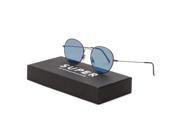 RETROSUPERFUTURE Super 79L Wire Zero Blue Sunglasses Black Gun Metal Mirrored