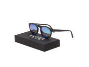 RETROSUPERFUTURE Super KG7 Paloma Cove II Sunglasses Black Electric Blue Mirrored