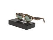 RETROSUPERFUTURE Super 43T Drew Sagoma Sunglasses Tortoise Crystal Green Lens