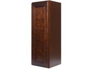 15 Inch Single Door Wall Cabinet in Leo Saddle Dark Cherry Wood with Soft Close Door 2 Adjustable Shelves 15 x 36 x 12