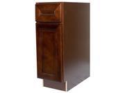 15 Inch Base Cabinet in Leo Saddle with 1 Soft Close Drawer 1 Soft Close Door 1 Shelf 15