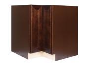 33 Inch Lazy Susan Base Cabinet in Leo Saddle with 2 Soft Close Doors 33