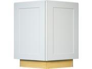 24 Inch End Angle Cabinet in Shaker White with 1 Soft Close Door 24